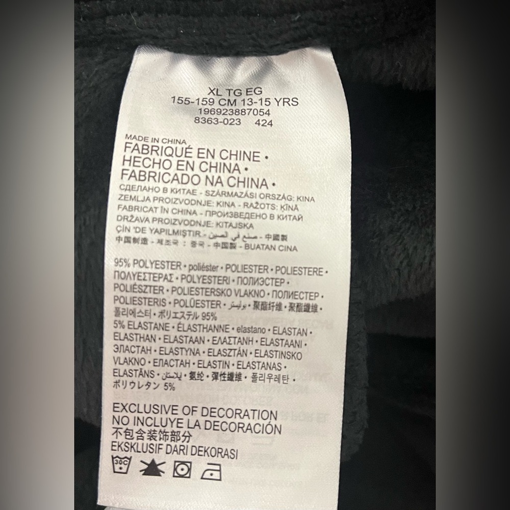 Hurley Black Velour Jogger Pants - Picture 5 of 6